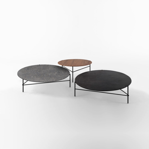 Mesa auxiliar metálica de 85cm Ø en diferentes acabados