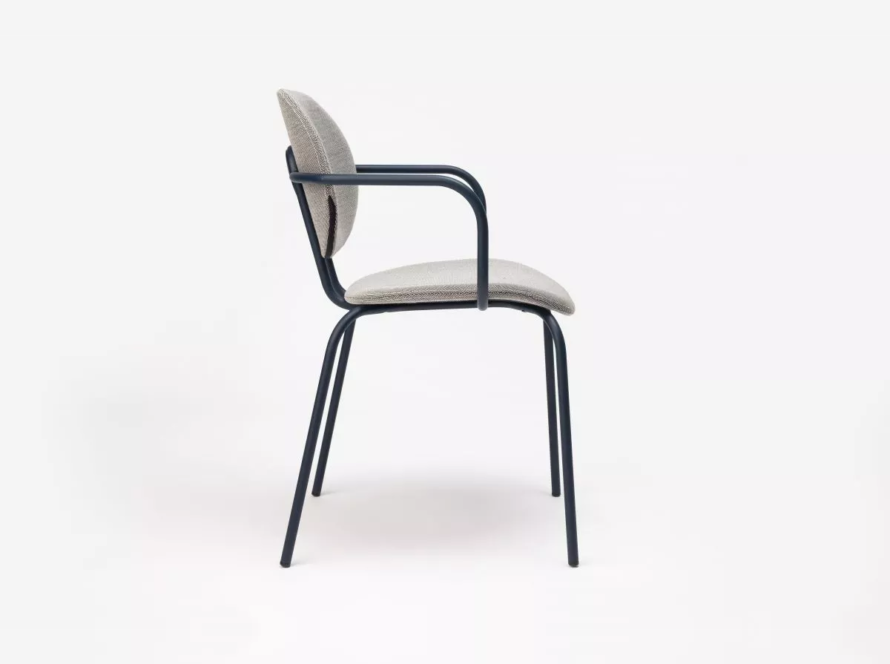 tienda online silla tapizada gris